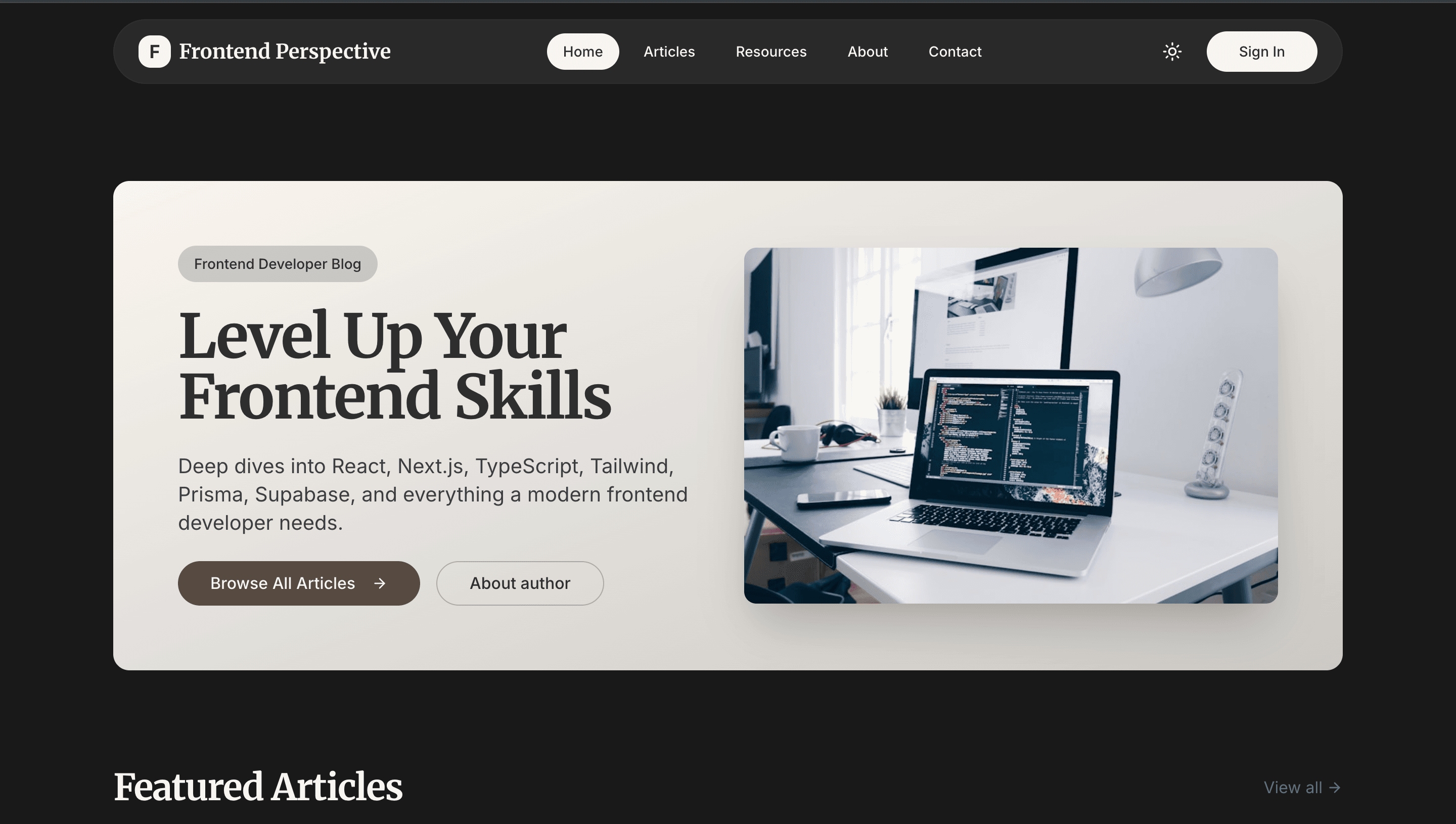 FrontEnd Perspective